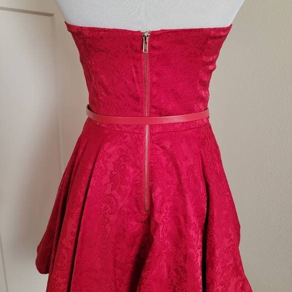 Valentine's Strapless Red Dress - Picture 3 of 4